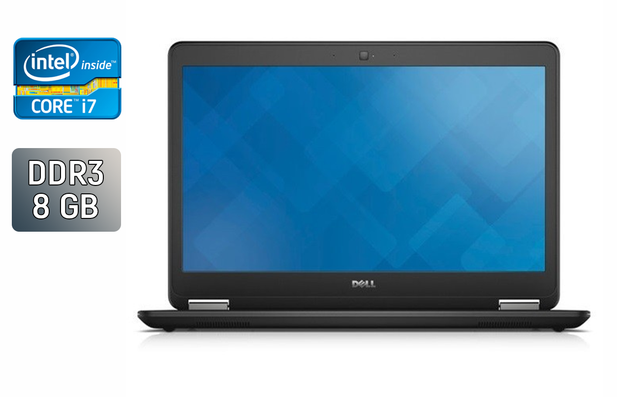 Ультрабук Б-клас Dell Latitude E7450 / 14" (1366x768) TN / Intel Core i7-5600U (2 (4) ядра по 2.6 - 3.2 GHz) / 8 GB DDR3 / 256 GB SSD / Intel HD Graphics 5500 / WebCam / HDMI / Windows 10