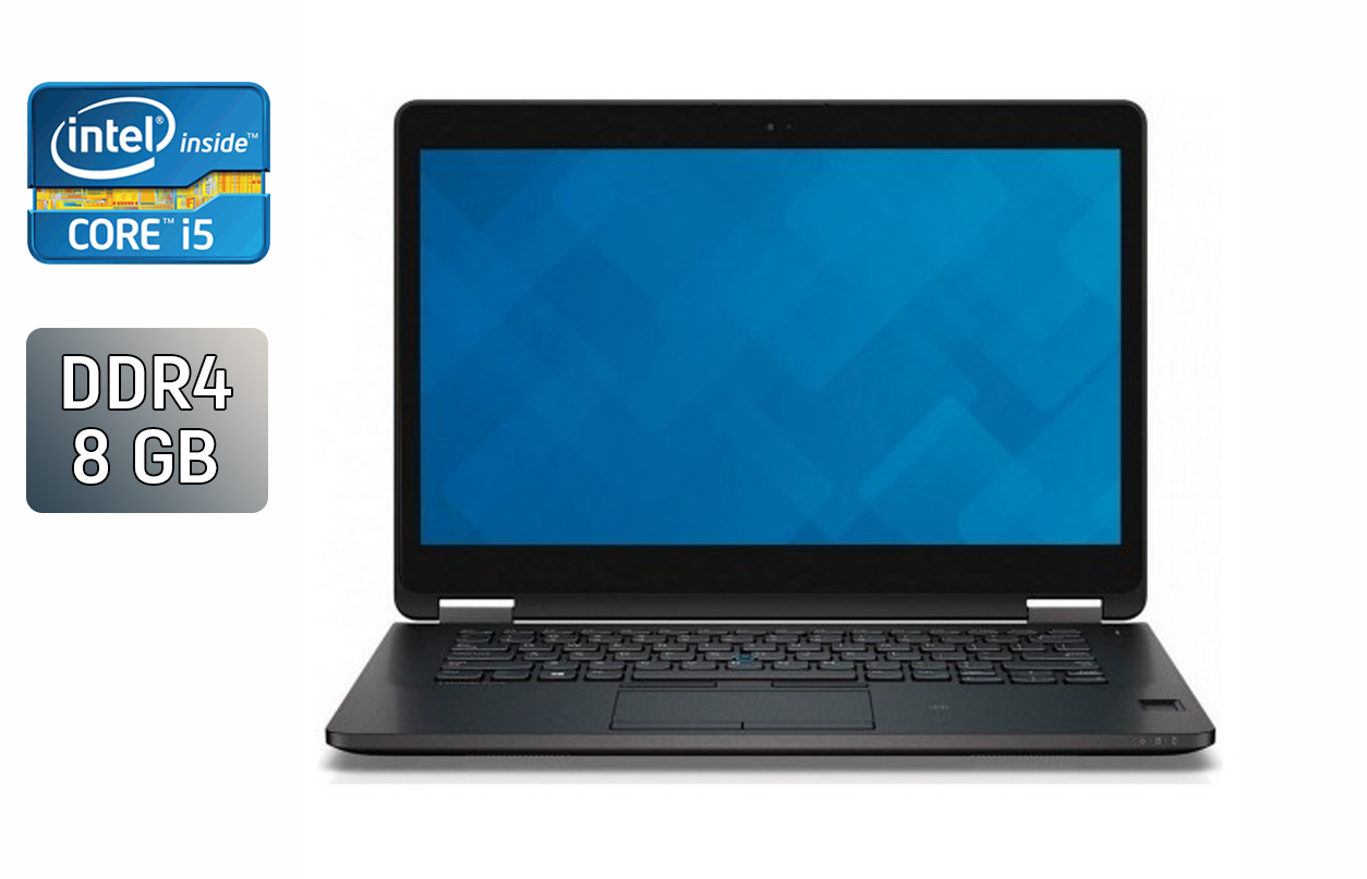 Ультрабук Б-клас Dell Latitude E7470 / 14" (1920x1080) IPS / Intel Core i5-6300U (2 (4) ядра по 2.4 - 3.0 GHz) / 8 GB DDR4 / 256 GB SSD / Intel HD Graphics 520 / WebCam / TouchID / Windows 10