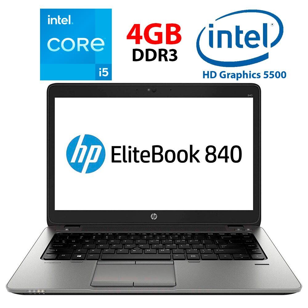 Ультрабук Б-клас HP EliteBook 840 G2 / 14" (1920x1080) TN / Intel Core i5-5300U (2 (4) ядра по 2.3 - 2.9 GHz) / 4 GB DDR3 / 500 GB HDD / Intel HD Graphics 5500 / WebCam