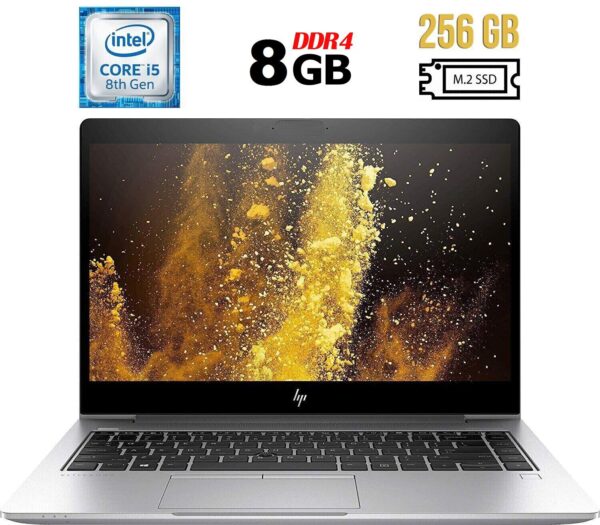 Ультрабук Б-клас HP EliteBook 840 G5 / 14" (1920x1080) IPS / Intel Core i5-8350U (4 (8) ядра по 1.7 - 3.6 GHz) / 8 GB DDR4 / 256 GB SSD M.2 / Intel UHD Graphics 620 / USB 3.1 / HDMI
