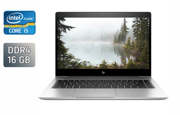 Ультрабук Б-клас HP EliteBook 840 G6 / 14" (1920x1080) IPS / Intel Core i5-8265U (4 (8) ядра по 1.6 - 3.9 GHz) / 16 GB DDR4 / 512 GB SSD / Intel UHD Graphics 620 / WebCam / TouchID / Windows 10