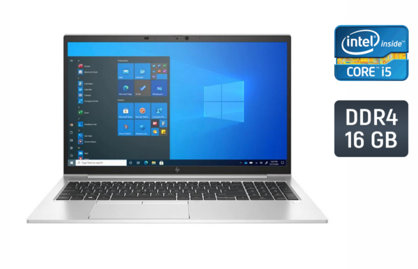Ультрабук Б-клас HP EliteBook 850 G8 / 15.6" (1920x1080) IPS / Intel Core i5-1145G7 (4 (8) ядра по 2.6 - 4.4 GHz) / 16 GB DDR4 / 512 GB SSD / Intel Iris Xe Graphics / WebCam / TouchID / Windows 10