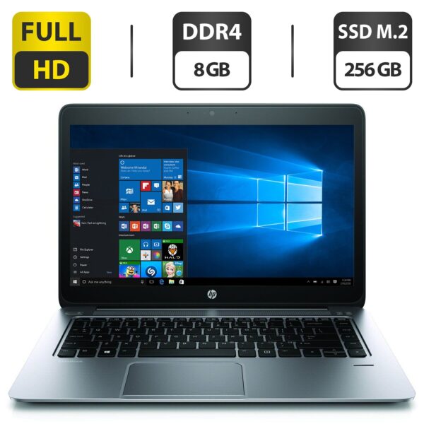 Ультрабук Б-клас HP EliteBook Folio 1040 G3 / 14" (1920x1080) IPS / Intel Core i7-6600U (2 (4) ядра по 2.6 - 3.4 GHz) / 8 GB DDR4 / 256 GB SSD M.2 / Intel HD Graphics 520 / HDMI