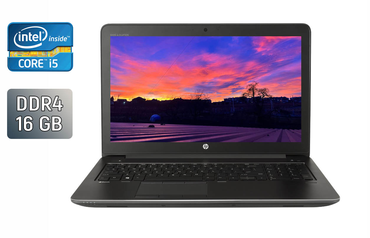 Ультрабук Б-клас HP zBook 15 G4 / 15.6" (1920x1080) IPS / Intel Core i5-7440HQ (4 ядра по 2.8 - 3.8 GHz) / 16 GB DDR4 / 480 GB SSD / Intel HD Graphics 630 / Fingerprint / Windows 10