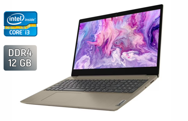 Ультрабук Б-клас Lenovo IdeaPad 3 15 ITL05 / 15.6" (1920x1080) IPS / Intel Core i3-1115G4 (2 (4) ядра по 3.0 - 4.1 GHz) / 12 GB DDR4 / 512 GB SSD / Intel UHD Graphics / WebCam / Windows 10