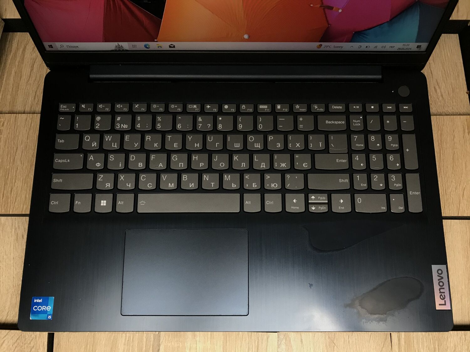 Ультрабук Б-клас Lenovo IdeaPad 3 15IAU7 / 15.6" (1920x1080) IPS Touch / Intel Core i5-1235U (10 (12) ядер по 3.3 - 4.4 GHz) / 8 GB DDR4 / 256 GB SSD / Intel Iris Xe Graphics / WebCam / HDMI - Зображення 4