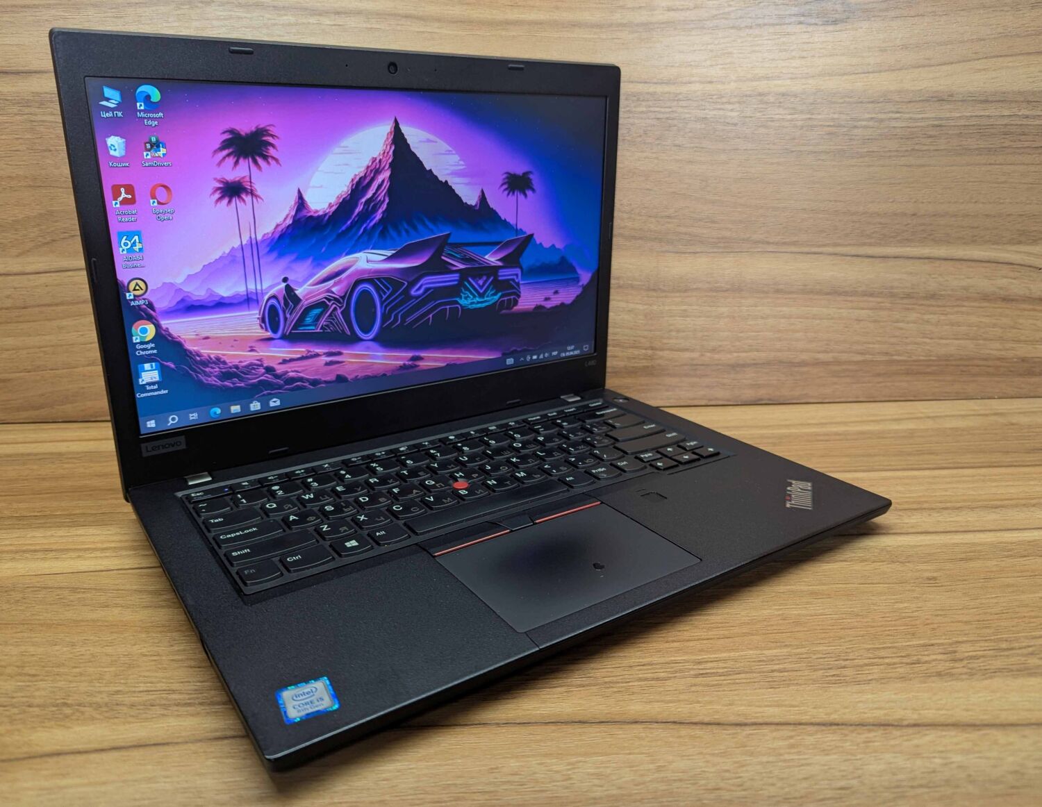 Ультрабук Б-клас Lenovo ThinkPad L480 / 14" (1366x768) TN / Intel Core i5-8250U (4 (8) ядра по 1.6 - 3.4 GHz) / 8 GB DDR4 / 240 GB SSD / Intel UHD Graphics 620 / WebCam / TouchID / Windows 10 - Зображення 4