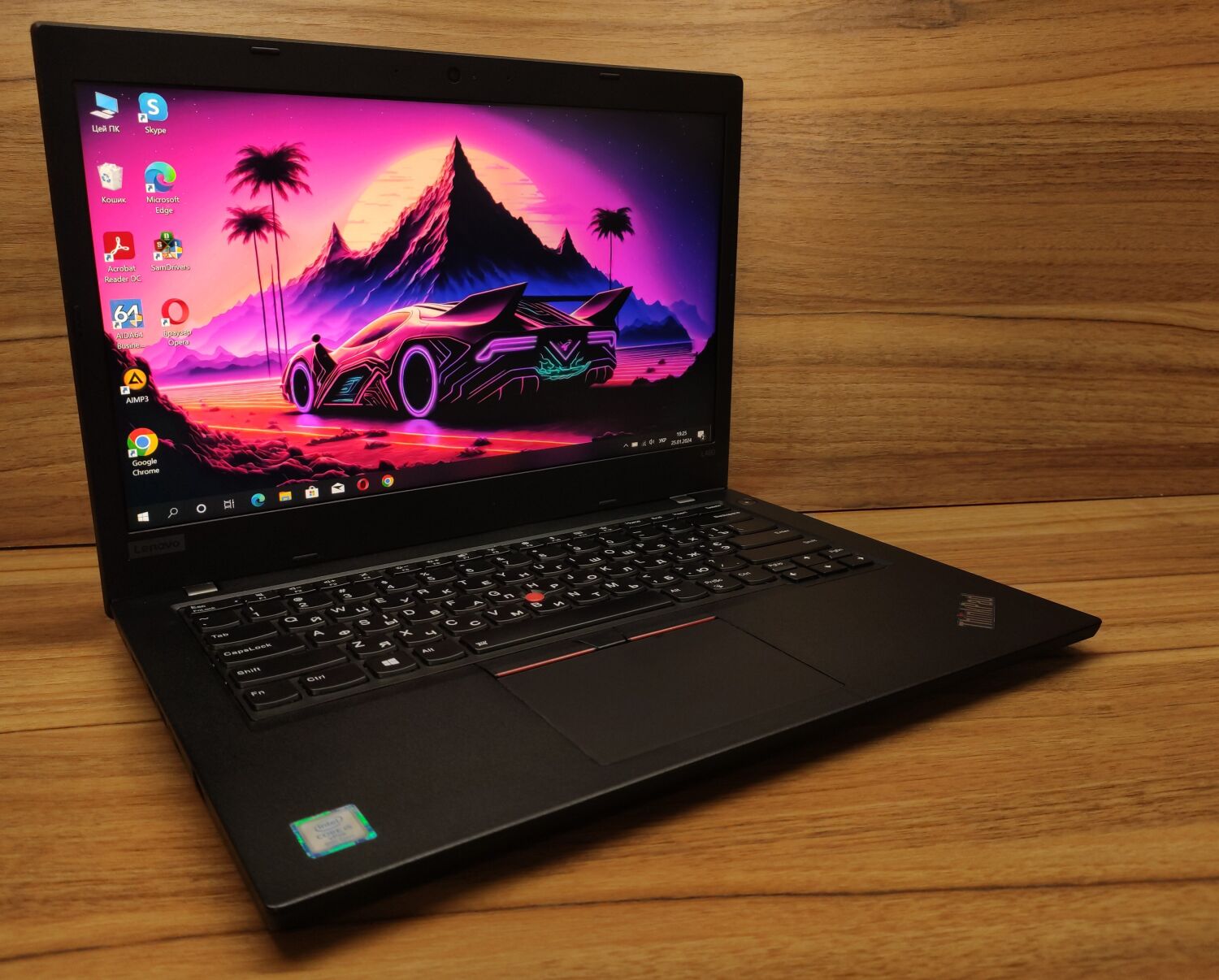 Ультрабук Б-клас Lenovo ThinkPad L480 / 14" (1920x1080) IPS / Intel Core i5-8350U (4 (8) ядра по 1.7 - 3.6 GHz) / 16 GB DDR4 / 480 GB SSD / Intel UHD Graphics 620 / WebCam / Windows 10 - Зображення 5