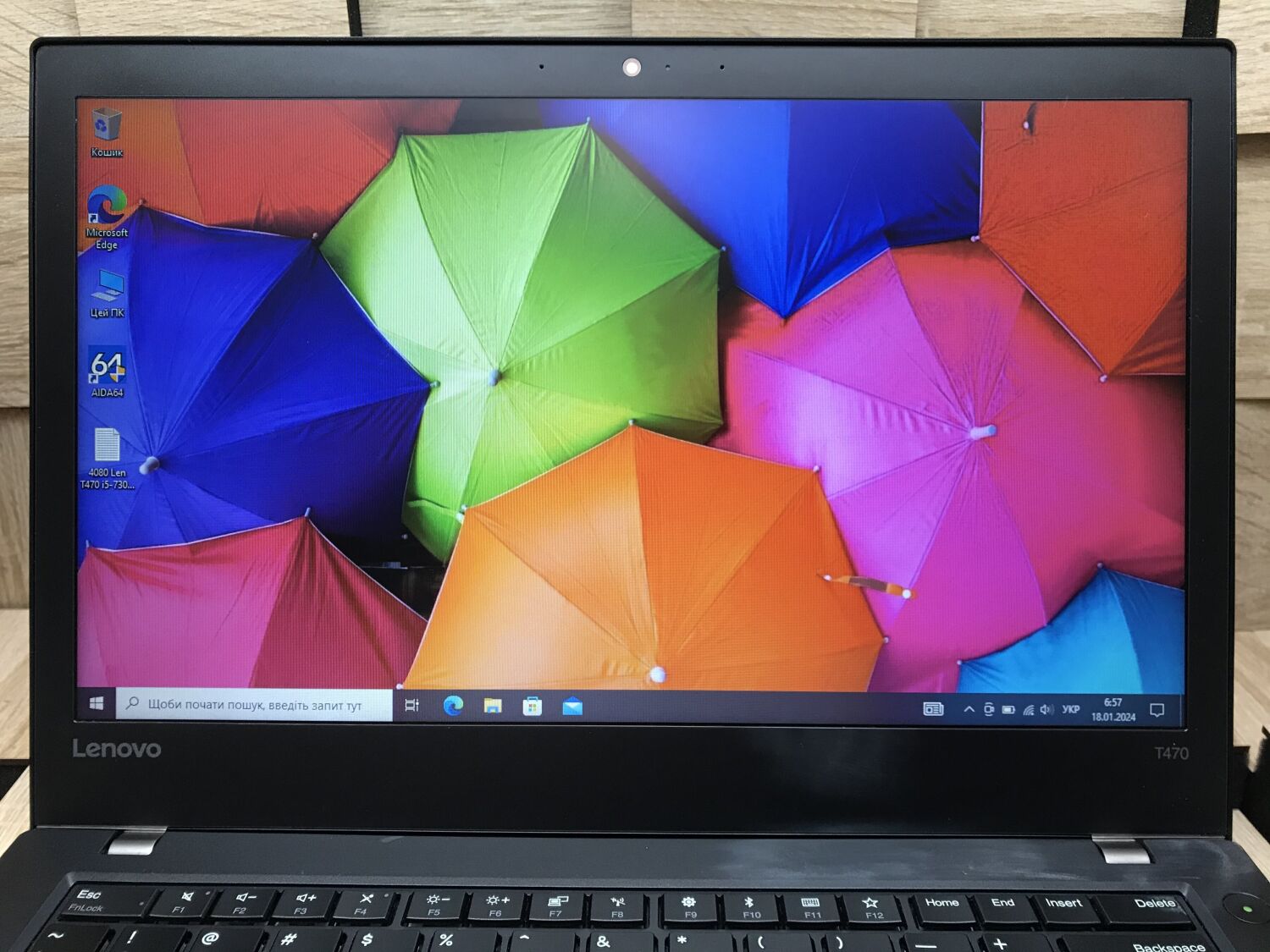 Ультрабук Б-клас Lenovo ThinkPad T470 / 14" (1366x768) TN / Intel Core i5-7300U (2 (4) ядра по 2.6 - 3.5 GHz) / 8 GB DDR4 / 480 GB SSD / Intel HD Graphics 520 / WebCam / Fingerprint / USB 3.1 / HDMI - Зображення 3