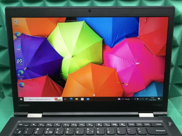 Ультрабук Б-клас Lenovo ThinkPad X1 Carbon (4th Gen) / 14" (1920x1080) IPS / Intel Core i5-6300U (2 (4) ядра по 2.4 - 3.0 GHz) / 8 GB DDR3 / 256 GB SSD M.2 / Intel HD Graphics 520 / WebCam / Fingerprint - Зображення 3