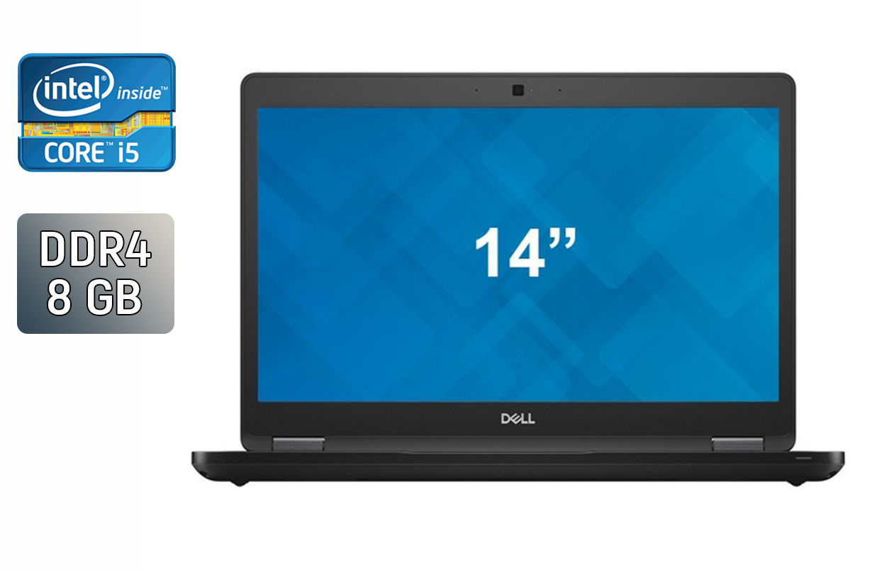 Ультрабук Dell Latitude 5480 / 14" (1366x768) TN / Intel Core i5-6300U (2 (4) ядра по 2.4 - 3.0 GHz) / 8 GB DDR4 / 256 GB SSD / Intel HD Graphics 520 / WebCam / HDMI / Windows 10