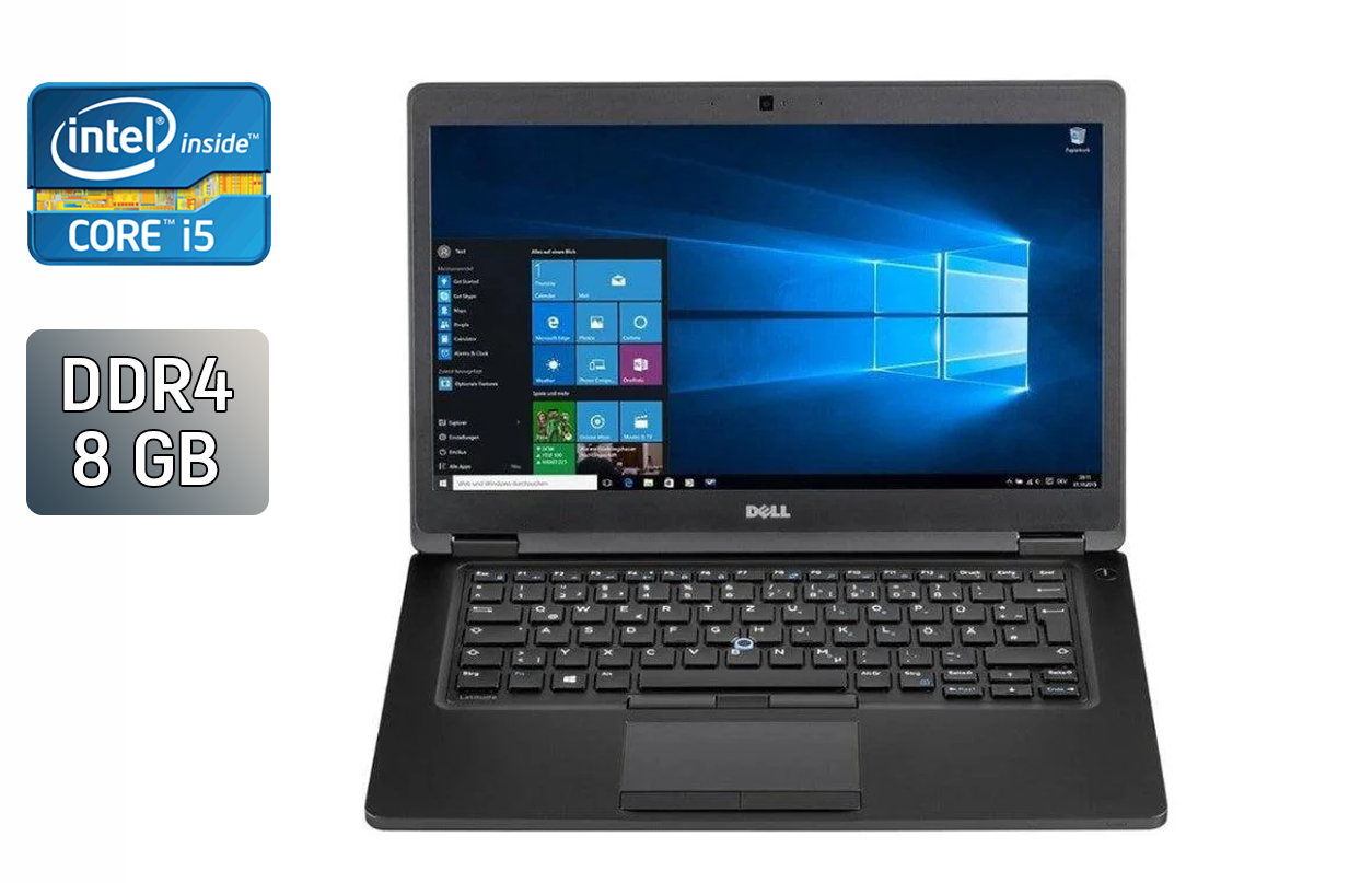 Ультрабук Dell Latitude 5480 / 14" (1920x1080) IPS / Intel Core i5-6300U (2 (4) ядра по 2.4 - 3.0 GHz) / 8 GB DDR4 / 256 GB SSD / Intel HD Graphics 520 / HDMI / WebCam / Windows 10