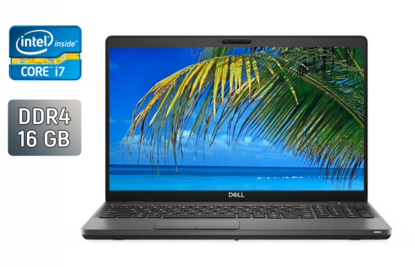 Ультрабук Dell Latitude 5500 / 15.6" (1920x1080) IPS / Intel Core i7-8665U (4 (8) ядра по 1.9 - 4.8 GHz) / 16 GB DDR4 / 480 GB SSD / Intel UHD Graphics / Windows 10