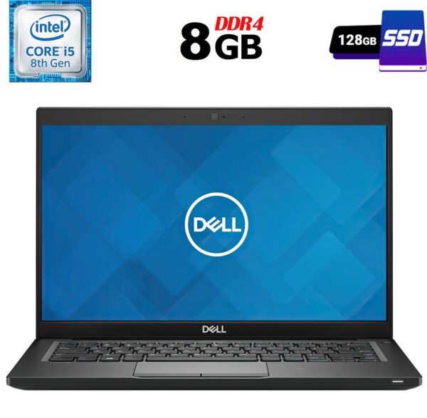 Ультрабук Dell Latitude 7390 / 13.3" (1920x1080) IPS / Intel Core i5-8250U (4 (8) ядра по 1.6 - 3.4 GHz) / 8 GB DDR4 / 128 GB SSD / Intel UHD Graphics 620 / WebCam / USB 3.1 / HDMI / Windows 10 ліцензія