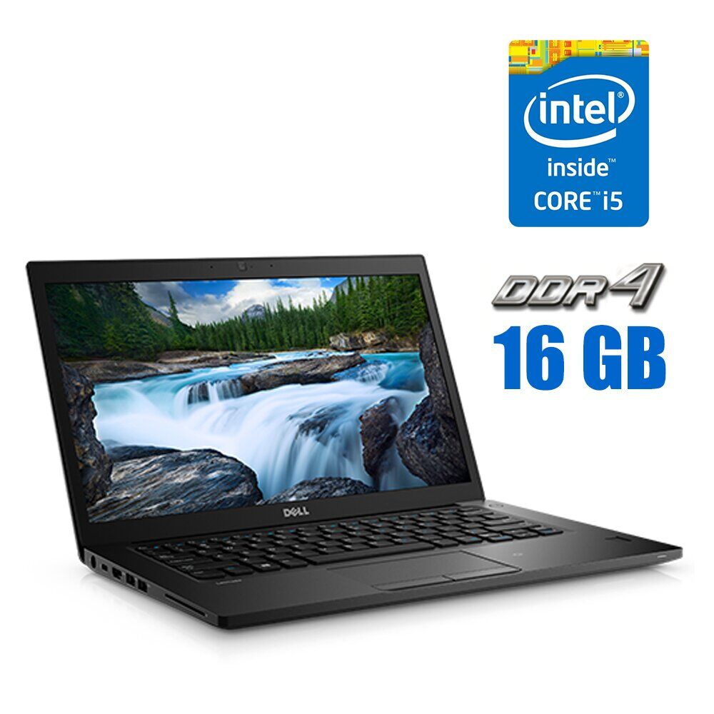 Ультрабук Dell Latitude 7480 / 14" (1366x768) TN / Intel Core i5-6300U (2 (4) ядра по 2.4 - 3.0 GHz) / 16 GB DDR4 / 240 GB SSD / Intel HD Graphics 520 / WebCam / HDMI