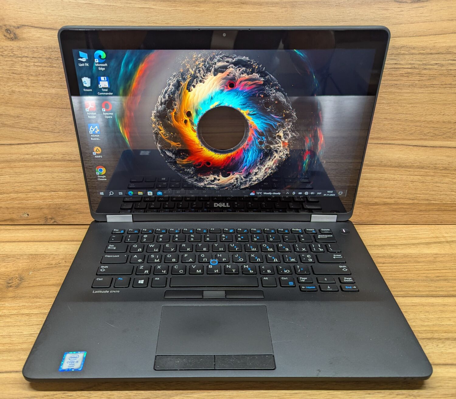 Ультрабук Dell Latitude E7470 / 14" (2560x1440) IPS Touch / Intel Core i5-6300U (2 (4) ядра по 2.4 - 3.0 GHz) / 8 GB DDR4 / 240 GB SSD / Intel HD Graphics 520 / WebCam / Windows 10 - Зображення 2