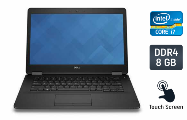 Ультрабук Dell Latitude E7470 / 14" (2560x1440) IPS Touch / Intel Core i7-6600U (2 (4) ядра по 2.6 - 3.4 GHz) / 8 GB DDR4 / 256 GB SSD / Intel HD Graphics 520 / WebCam / Windows 10