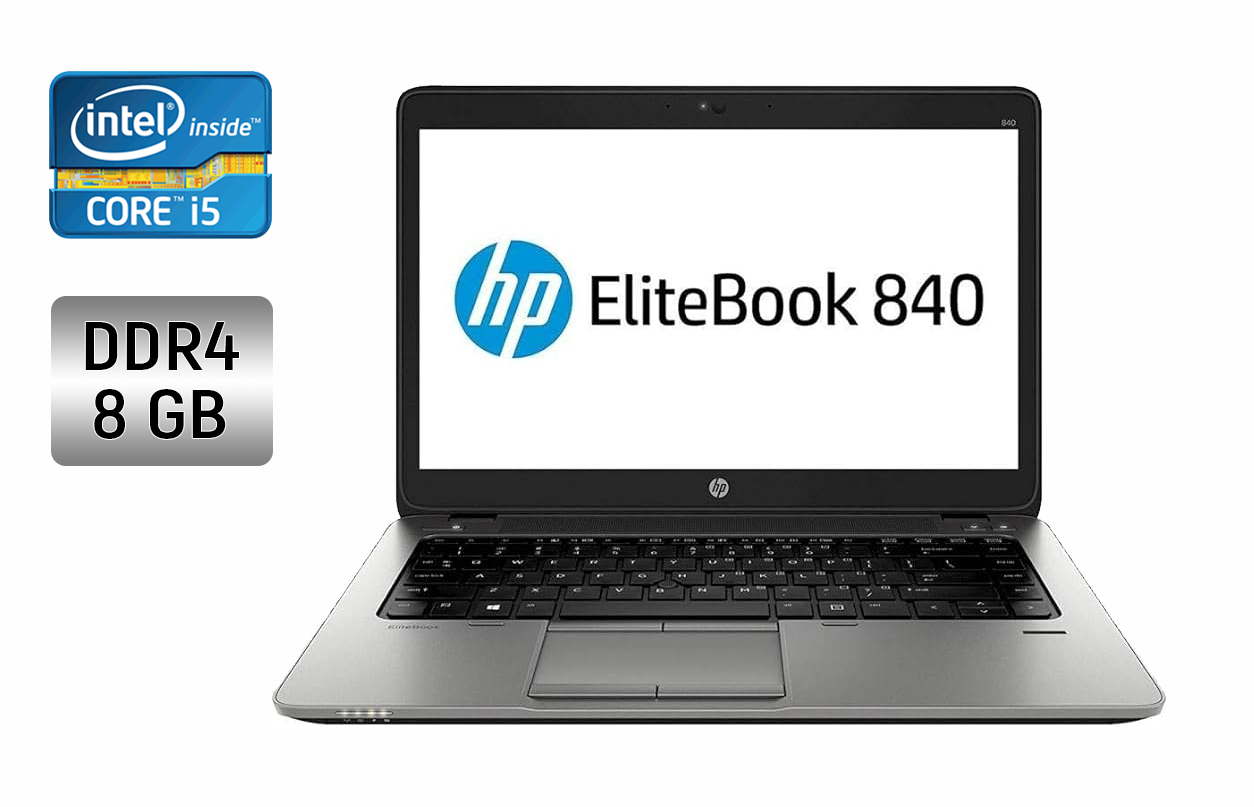 Ультрабук HP EliteBook 840 G3 / 14" (1366x768) TN / Intel Core i5-6300U (2 (4) ядра по 2.4 - 3.0 GHz) / 8 GB DDR4 / 256 GB SSD / Intel HD Graphics 520 / WebCam / Fingerprint / Windows 10