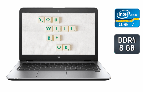 Ультрабук HP EliteBook 840 G4 / 14" (1920x1080) IPS / Intel Core i5-7300U (2 (4) ядра по 2.6 - 3.5 GHz) / 8 GB DDR4 / 240 GB SSD / Intel HD Graphics 620 / WebCam / TouchID / Windows 10
