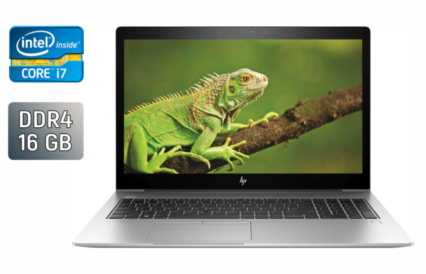 Ультрабук HP EliteBook 850 G6 / 15.6" (1920x1080) IPS / Intel Core i7-8565U (4 (8) ядра по 1.8 - 4.6 GHz) / 16 GB DDR4 / 480 GB SSD / Intel UHD Graphics / WebCam / TouchID / Windows 10