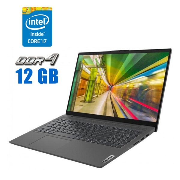 Ультрабук Lenovo IdeaPad 5 15ITL05 / 15.6" (1920x1080) IPS / Intel Core i7-1165G7 (4 (8) ядра по 2.8 - 4.7 GHz) / 12 GB DDR4 / 512 GB SSD / Intel Iris Xe Graphics / WebCam
