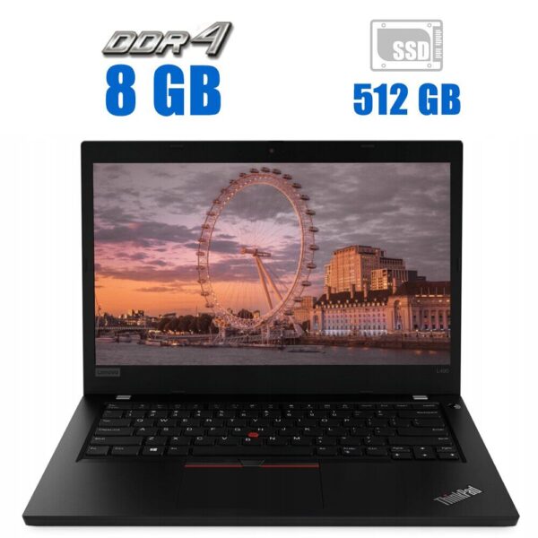 Ультрабук Lenovo ThinkPad L490 / 14" (1920x1080) IPS / Intel Core i3-8145U (2 (4) ядра по 2.1 - 3.9 GHz) / 8 GB DDR4 / 512 GB SSD M.2 / Intel UHD Graphics / WebCam / Windows 10