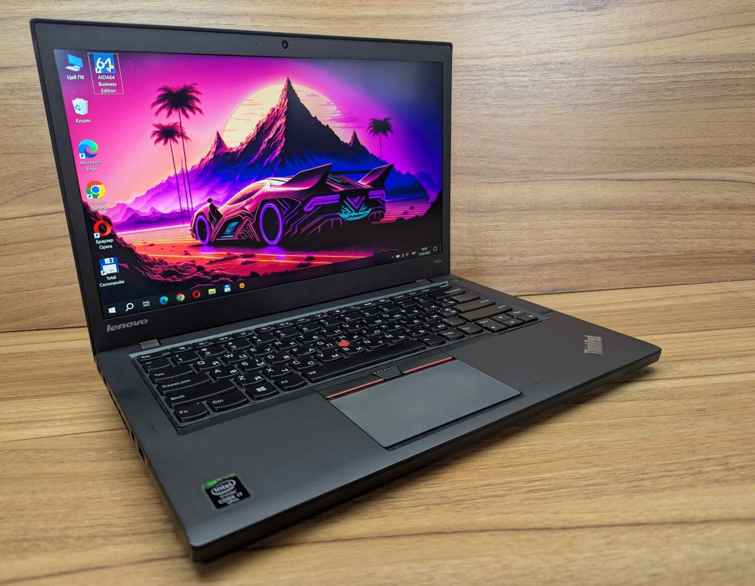 Ультрабук Lenovo ThinkPad T450s / 14" (1920x1080) IPS / Intel Core i7-5600U (2 (4) ядра по 2.6 - 3.2 GHz) / 8 GB DDR3 / 240 GB SSD / Intel HD Graphics 5500 / WebCam / Fingerprint / Windows 10 - Зображення 4