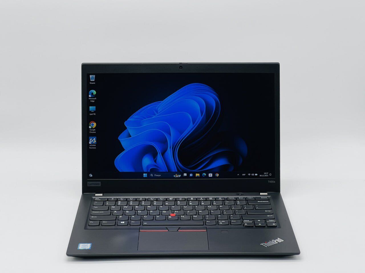 Ультрабук Lenovo ThinkPad T490s / 14" (1920x1080) IPS / Intel Core i5-8265U (4 (8) ядра по 1.6 - 3.9 GHz) / 8 GB DDR4 / 240 GB SSD / Intel UHD Graphics / WebCam - Зображення 2
