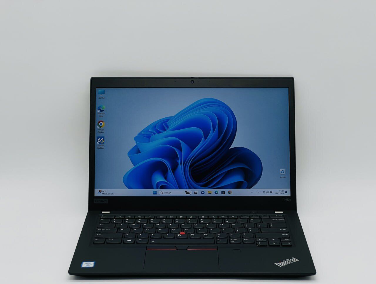 Ультрабук Lenovo ThinkPad T490s / 14" (1920x1080) IPS / Intel Core i5-8365U (4 (8) ядра по 1.6 - 4.1 GHz) / 8 GB DDR4 / 250 GB SSD / Intel UHD Graphics / WebCam - Зображення 2