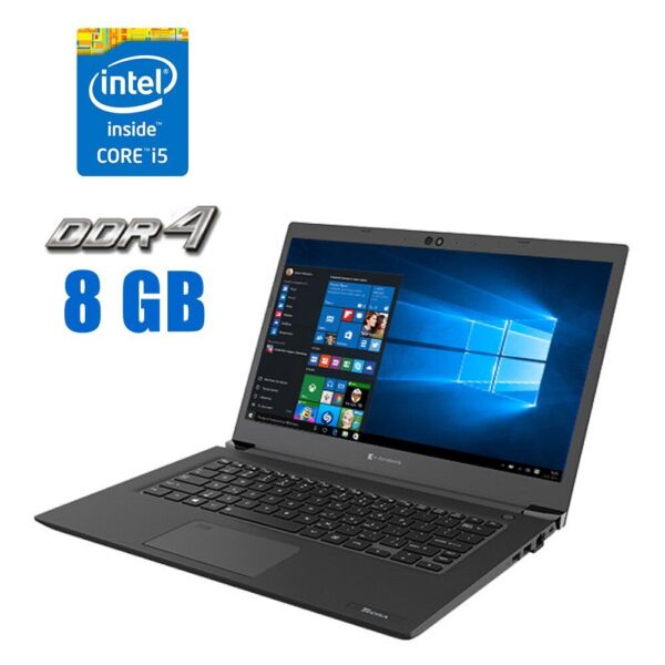 Ультрабук Б-клас Toshiba Dynabook Tecra A40-G / 14" (1920x1080) TN / Intel Core i5-10210U (4 (8) ядра по 1.6 - 4.2 GHz) / 8 GB DDR4 / 240 GB SSD / Intel UHD Graphics / WebCam