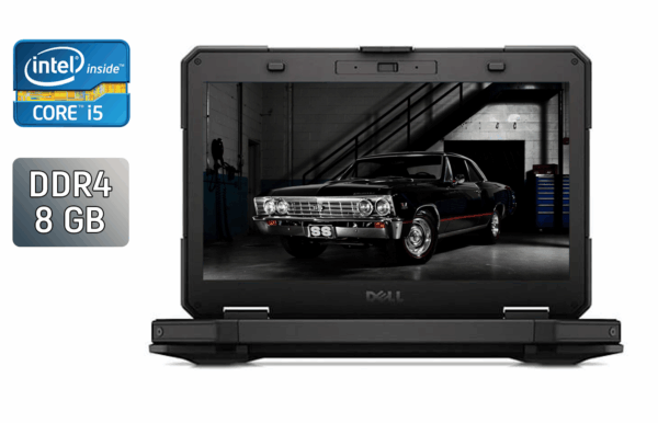 Захищений ноутбук Dell Latitude 14 Rugged 5414 / 14" (1920x1080) IPS / Intel Core i5-6300U (2 (4) ядра по 2.4 - 3.0 GHz) / 8 GB DDR4 / 256 GB SSD / Intel HD Graphics 520 / WebCam / Windows 10