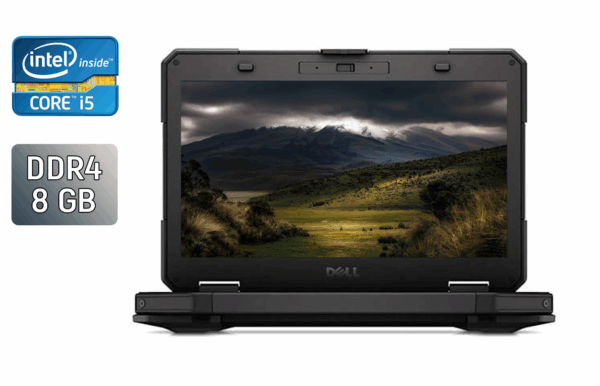 Захищений ноутбук Dell Latitude 14 Rugged 5414 / 14" (1920x1080) IPS / Intel Core i5-6300U (2 (4) ядра по 2.4 - 3.0 GHz) / 8 GB DDR4 / 512 GB SSD / Intel HD Graphics 520 / WebCam / HDMI / Windows 10