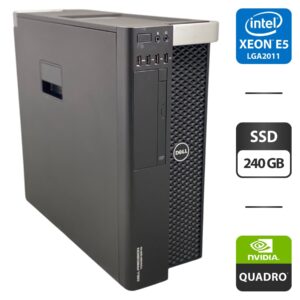 Робоча станція Dell Precision T5810 Tower / Intel Xeon E5-2697 v3 (14 (28) ядра по 2.6 - 3.6 GHz) / 64 GB DDR3 / 240 GB SSD / nVidia Quadro M4000, 8 GB GDDR5, 256-bit / DVD-ROM