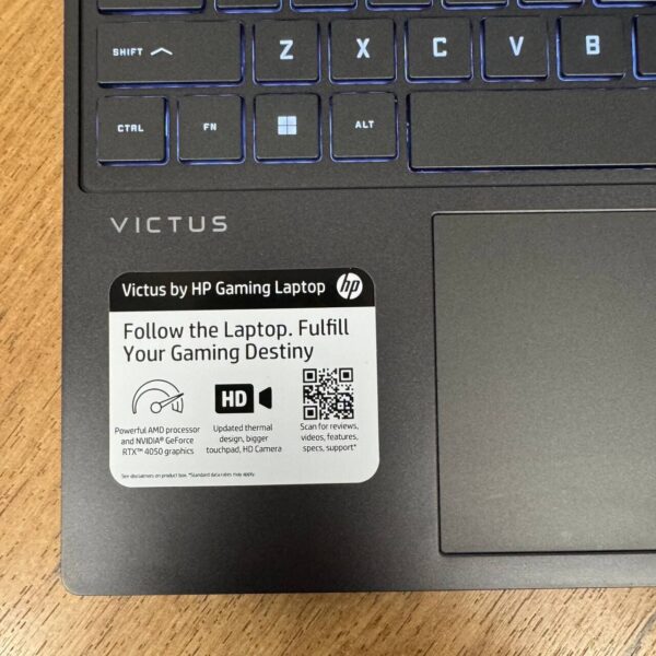 Ігровий ноутбук HP Victus 15-fb2082wm / 15.6" (1920x1080) IPS / AMD Ryzen 5 8645HS (6 (12) ядер по 4.3 - 5.0 GHz) / 8 GB DDR5 / 256 GB SSD NVMe / nVidia GeForce RTX 4050, 6 GB GDDR6, 96-bit / WebCam - Зображення 8