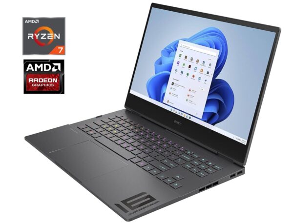 Ігровий ноутбук Б-клас HP Omen 16-n0033dx / 16.1" (1920x1080) IPS / AMD Ryzen 7 6800H (8 (16) ядер по 3.2 - 4.7 GHz) / 16 GB DDR5 / 512 GB SSD NVMe / AMD Radeon RX 6650M, 8 GB GDDR6, 128-bit / WebCam