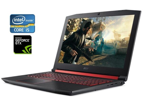 Ігровий ноутбук Б-клас Acer Nitro 5 AN515-53 / 15.6" (1920x1080) TN / Intel Core i5-8300H (4 (8) ядра по 2.3 - 4.0 GHz) / 16 GB DDR4 / 512 GB SSD / nVidia GeForce GTX 1050, 4 GB GDDR5, 128-bit / WebCam