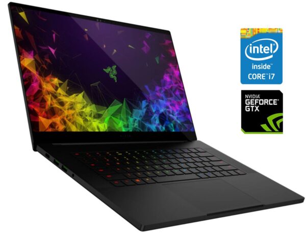 Ігровий ноутбук Б-клас Razer Blade 15 RZ09-02385 / 15.6" (1920x1080) IPS / Intel Core i7-8750H (6 (12) ядер по 2.2 - 4.1 GHz) / 16 GB DDR4 / 256 GB SSD NVMe / nVidia GeForce GTX 1060 Max-Q, 6 GB GDDR5, 192-bit