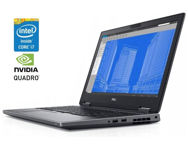 Мобільна робоча станція Dell Precision 7530 / 15.6" (1920x1080) IPS Touch / Intel Core i7-8750H (6 (12) ядер по 2.2 - 4.1 GHz) / 16 GB DDR4 / 256 GB SSD NVMe / nVidia Quadro P2000, 4 GB GDDR5, 128-bit / WebCam
