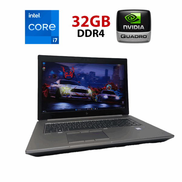 Мобільна робоча станція HP zBook 17 G6 / 17.3" (1920x1080) IPS / Intel Core i7-9850H (6 (12) ядер по 2.6 - 4.6 GHz) / 32 GB DDR4 / 512 GB SSD M.2 / nVidia Quadro RTX 3000, 6 GB GDDR6, 192-bit / WebCam / Win 11 Pro