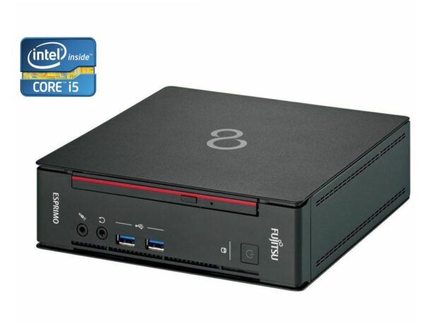 Неттоп Fujitsu Esprimo Q958 Mini USFF / Intel Core i5-8500 (6 ядра по 3.0 - 4.1 GHz) / 8 GB DDR4 / 256 GB SSD / Intel UHD Graphics 630