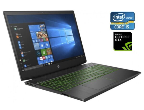 Ігровий ноутбук HP Pavilion Gaming 15-cx0056wm / 15.6" (1920x1080) IPS / Intel Core i5-8300H (4 (8) ядра по 2.3 - 4.0 GHz) / 16 GB DDR4 / 512 GB SSD / nVidia GeForce GTX 1050 Ti, 4 GB GDDR5, 128-bit / WebCam