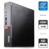 Неттоп Lenovo ThinkCentre M910q Tiny USFF / Intel Core i5-7500T (4 ядра по 2.7 - 3.3 GHz) / 16 GB DDR4 / 480 GB SSD / Intel HD Graphics 630 + Блок живлення
