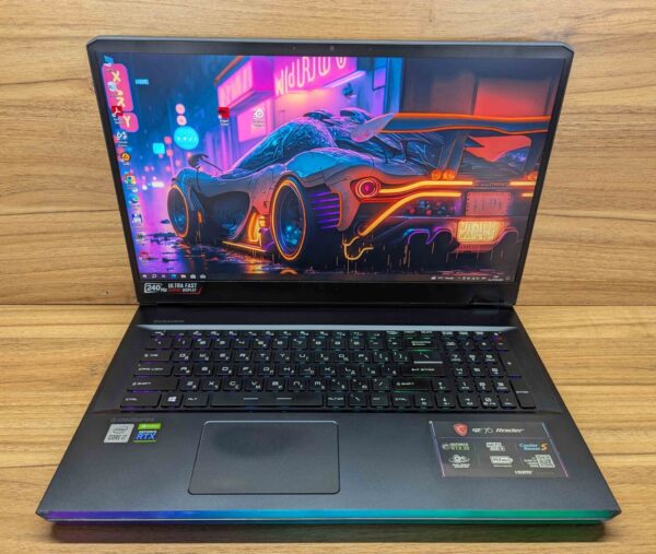 Ігровий ноутбук Б-клас MSI MS-17K2 / 17.3" (1920x1080) IPS / Intel Core i7-10750H (6 (12) ядер по 2.6 - 5.0 GHz) / 32 GB DDR4 / 1000 GB SSD / nVidia GeForce RTX 3070, 8 GB GDDR6, 256-bit / WebCam / Windows 10 - Зображення 2