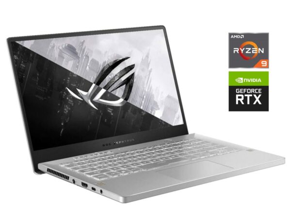 Ігровий ноутбук Asus ROG Zephyrus G14 GA401QM / 14" (1920x1080) IPS / AMD Ryzen 9 5900HS (8 (16) ядер по 3.0 - 4.6 GHz) / 16 GB DDR4 / 512 GB SSD NVMe / nVidia GeForce RTX 3060, 6 GB GDDR6, 192-bit