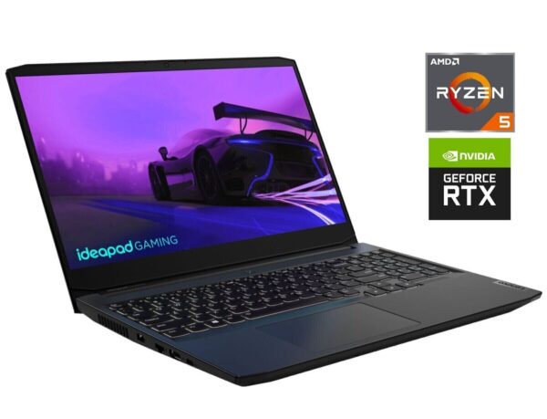 Ігровий ноутбук Б-клас Lenovo IdeaPad Gaming 3 15ACH6 / 15.6" (1920x1080) IPS / AMD Ryzen 5 5600H (6 (12) ядер по 3.3 - 4.2 GHz) / 8 GB DDR4 / 256 GB SSD NVMe / nVidia GeForce RTX 3050 Ti, 4 GB GDDR6, 128-bit / WebCam