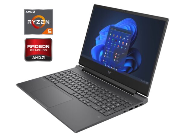 Ігровий ноутбук Б-клас HP Victus Gaming 15-fb0003nr / 15.6" (1920x1080) IPS / AMD Ryzen 5 5600H (6 (12) ядра по 3.3 - 4.2 GHz) / 16 GB DDR4 / 512 GB SSD NVMe / AMD Radeon RX 6500M, 4 GB GDDR6, 64-bit / WebCam
