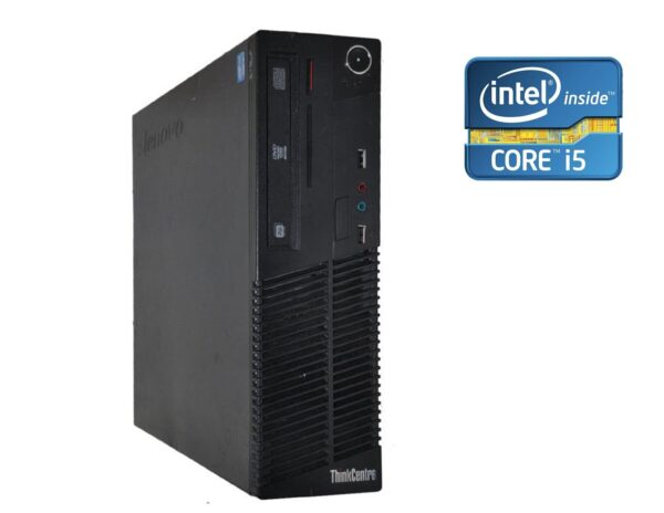ПК Б-клас Lenovo ThinkCentre M72e SFF / Intel Core i5-3470S (4 ядра по 2.9 - 3.6 GHz) / 8 GB DDR3 / 500 GB HDD / Intel HD Graphics 2500 / DVD-RW + бездротові навушники