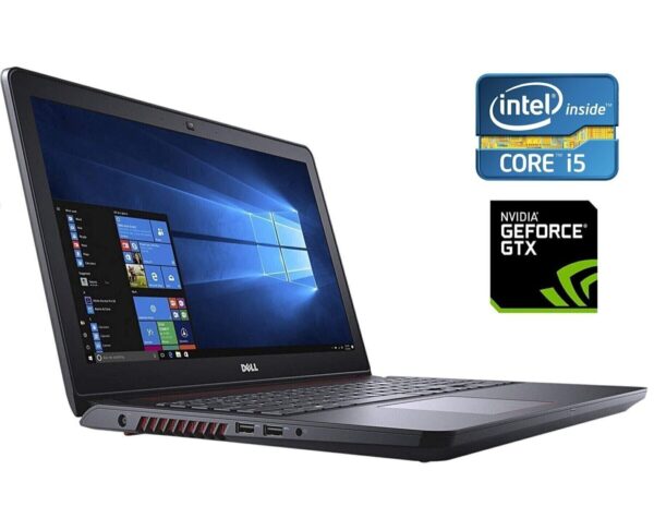Ігровий ноутбук Б-клас Dell Inspiron 15 5577 / 15.6" (1920x1080) TN / Intel Core i5-7300HQ (4 ядра по 2.5 - 3.5 GHz) / 16 GB DDR4 / 128 GB SSD NVMe + 1000 GB HDD / nVidia GeForce GTX 1050, 4 GB GDDR5, 128-bit / WebCam
