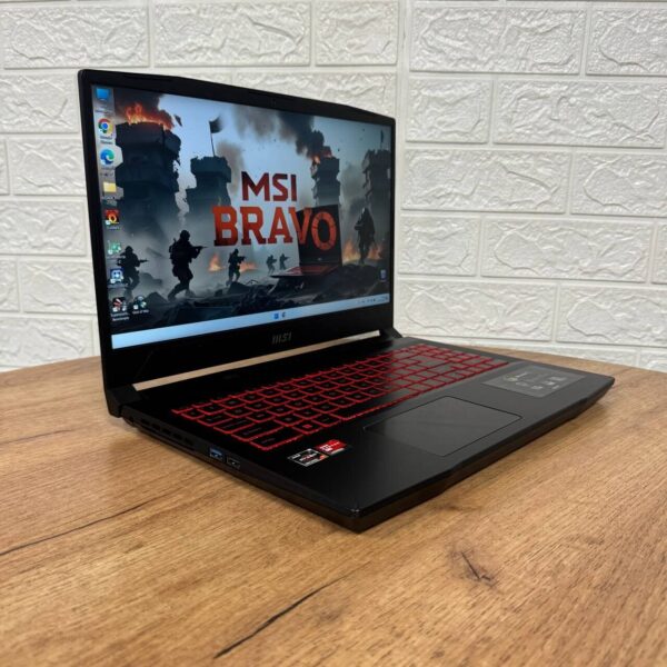 Ігровий ноутбук Б-клас MSI Bravo 15 B5ED / 15.6" (1920x1080) IPS / AMD Ryzen 7 5800H (8 (16) ядер по 3.2 - 4.4 GHz) / 16 GB DDR4 / 512 GB SSD NVMe / AMD Radeon RX 6550M, 4 GB GDDR6, 64-bit / WebCam - Зображення 4