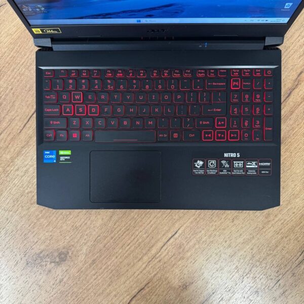 Ігровий ноутбук Б-клас Acer Nitro 5 AN515-57 / 15.6" (1920x1080) IPS / Intel Core i5-11400H (6 (12) ядра по 2.2 - 4.5 GHz) / 8 GB DDR4 / 512 GB SSD / nVidia GeForce GTX 1650, 4 GB GDDR6, 128-bit / WebCam - Зображення 7